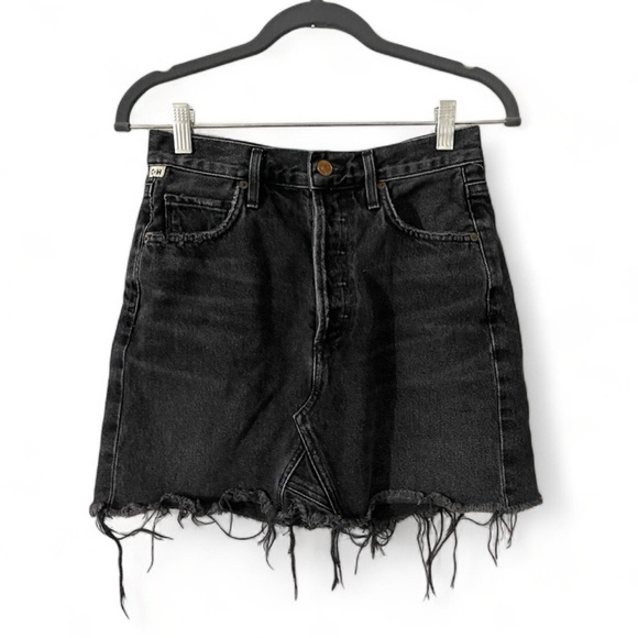 Citizens of Humanity Astrid Premium Vintage Frayed Denim Mini Skirt - Picture 1 of 8